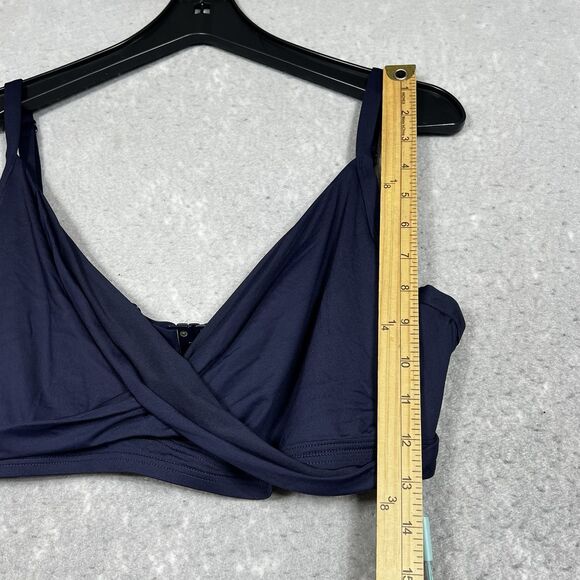 Sea Level Swim Bikini Top Womens Size 14 Blue Swimsuit Nylon Blended NWT - Picture 6 of 13